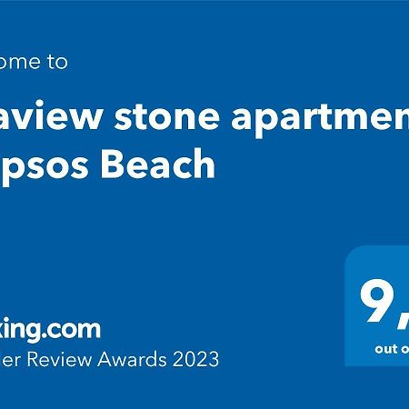 Seaview Stone Apartment In Ipsos Beach Ngoại thất bức ảnh